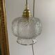 Suspension avec globe vintage en verre transparent