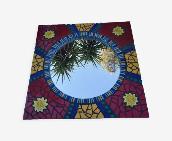 Miroir céramique décoratif 58X58cm