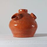 Vintage mid-century organic terracotta ceramic vase.