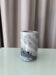 Vase cylindrique vintage en marbre gris / pierre naturelle