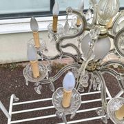 10-branch glass tassel chandelier