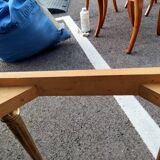 Coffee table gilded wood old marble top side table