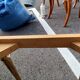 Table basse bois doré plateau marbre ancien table d'appoint