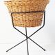 Working tripod wicker sewing box steel 1950 vintage 50s rockabilly