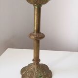 Beautiful vintage neo-Gothic bronze candlestick