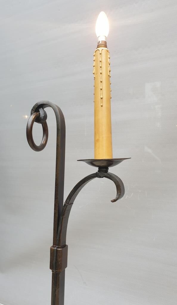 Ironwork floor lamp Jean-Pierre Ryckaert 1950, France