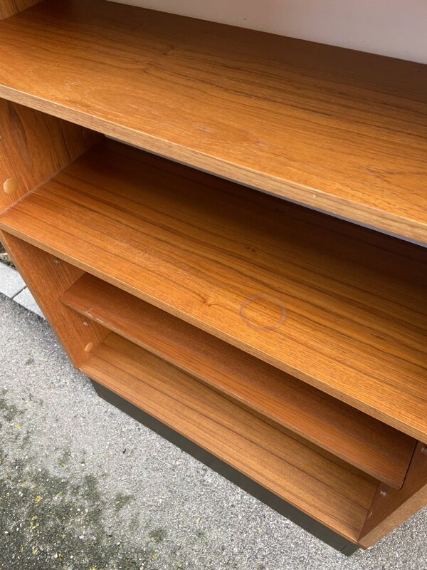 Étagère bibliothèque scandinave mid-century minvielle, 1960 modulable