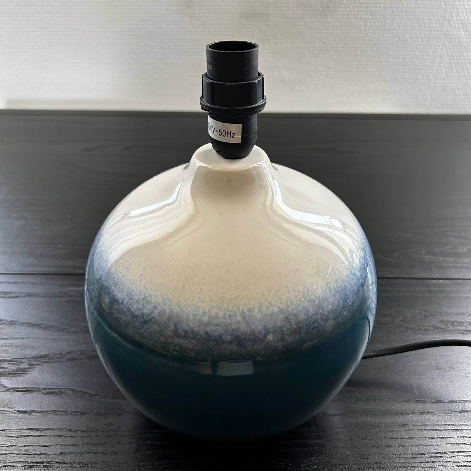 Blue ceramic ball lamp