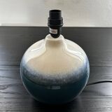 Lampe boule en céramique bleue