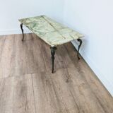 Marble and metal coffee table