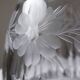 Antique cut and engraved crystal carafe with floral decoration, Bohemia, 19th-20th century.