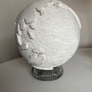 Space Age plaster globe in relief 1960 XXL