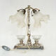 Art Deco ink lamp in silver metal and glass paste tulip. Anne 30