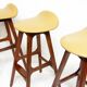 Three 1960s Danish Bar Stools In Rosewood & Leather by Erik Buch
