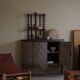 19th-century painted pine wardrobe, Italian cabinetmaker, made in Tuscany.