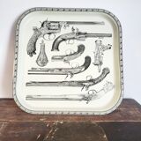 Plateau de service en métal, Piero Fornasetti, Italie, 1960