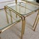Vintage nesting tables in brass and glass from the 70s – set of 3