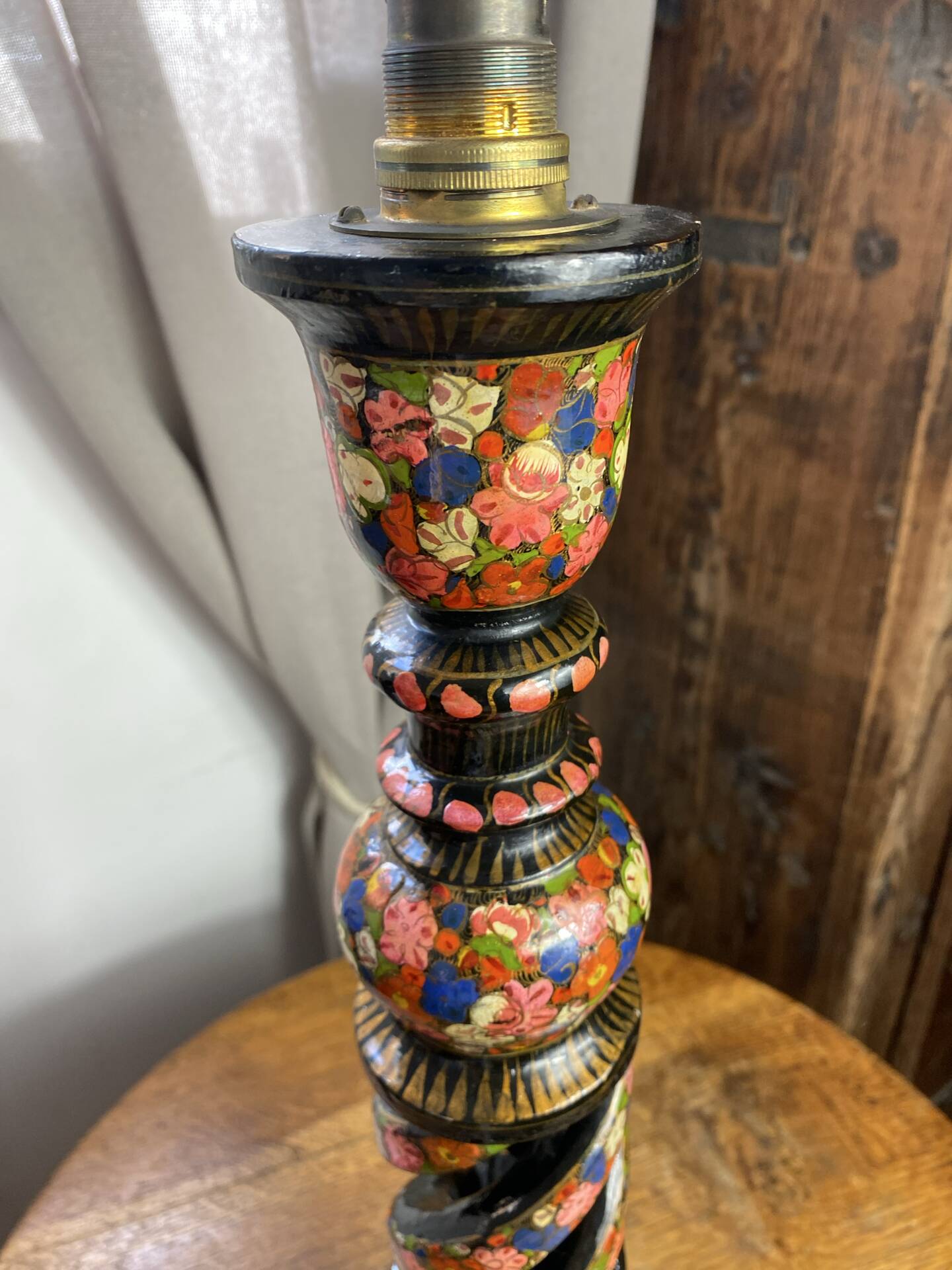 Kashmiri lamp base