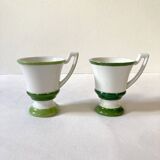 7 earthenware coffee cups of the brûlot type