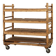 Large baker's cart/ rolling shelf in pine wood, France ca. 1900