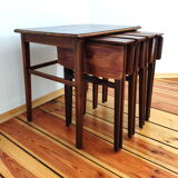 Set of five side tables, czechoslovakia, 1960s