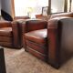 2 fauteuils Club Vintage cuir