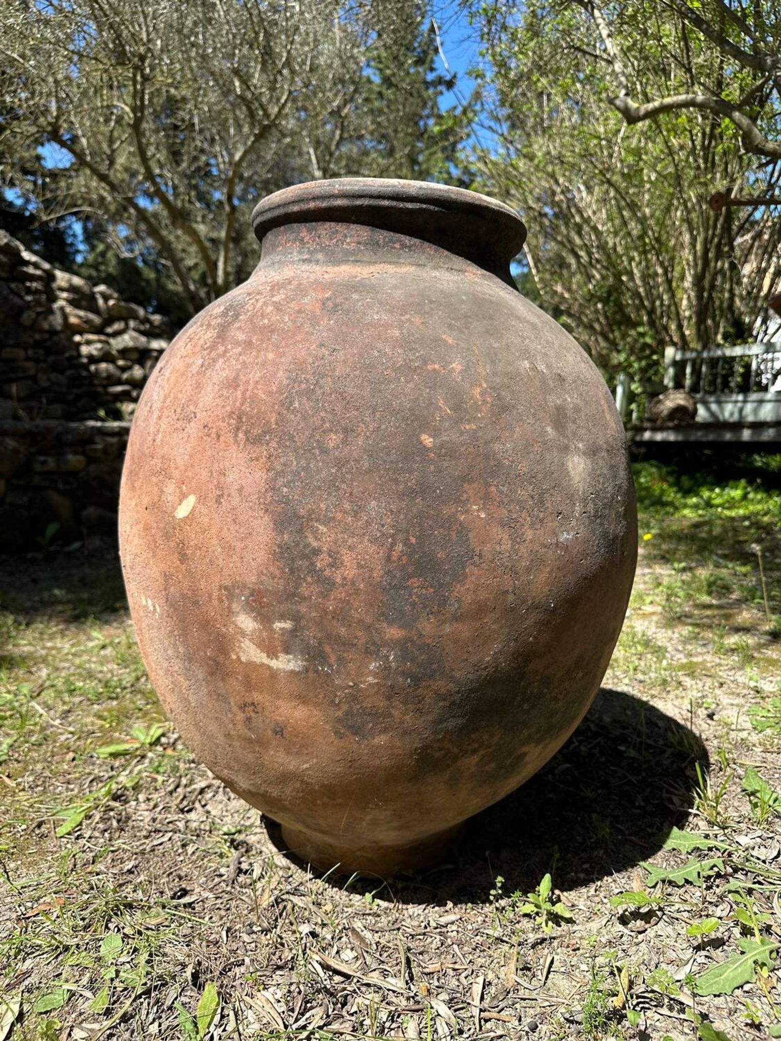 Jarre poterie en terre cuite ancienne 19ème