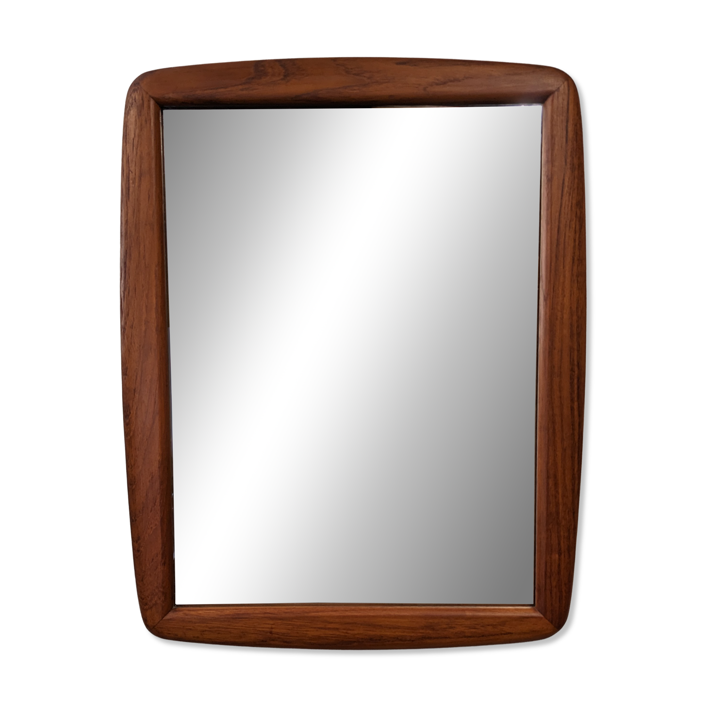 Scandinavian mirror in solid teak, Denmark circa 1970.