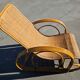 Paire de chaises longues XXL Mid Century Modern en bambou et rotin