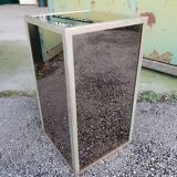 Pair of glass and nickel-plated brass tables from the 1950s