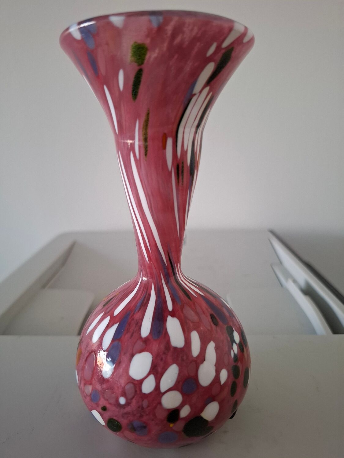 Blown glass soliflore vase
