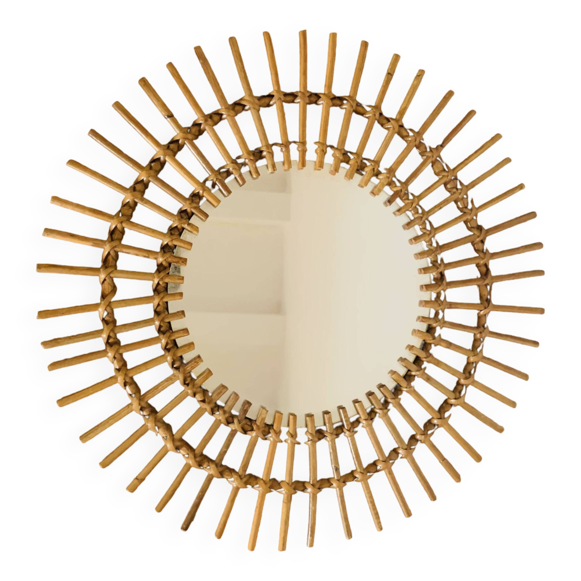 Rattan mirror