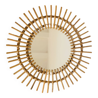 Rattan mirror