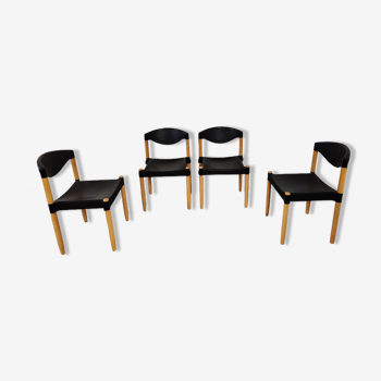 4 chairs "Strax" by Hartmut Lohmeyer for Casala, 1988