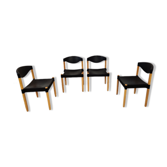 4 chairs "Strax" by Hartmut Lohmeyer for Casala, 1988