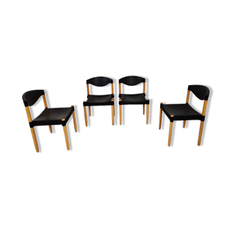 4 chaises "Strax" de Hartmut Lohmeyer pour Casala, 1988