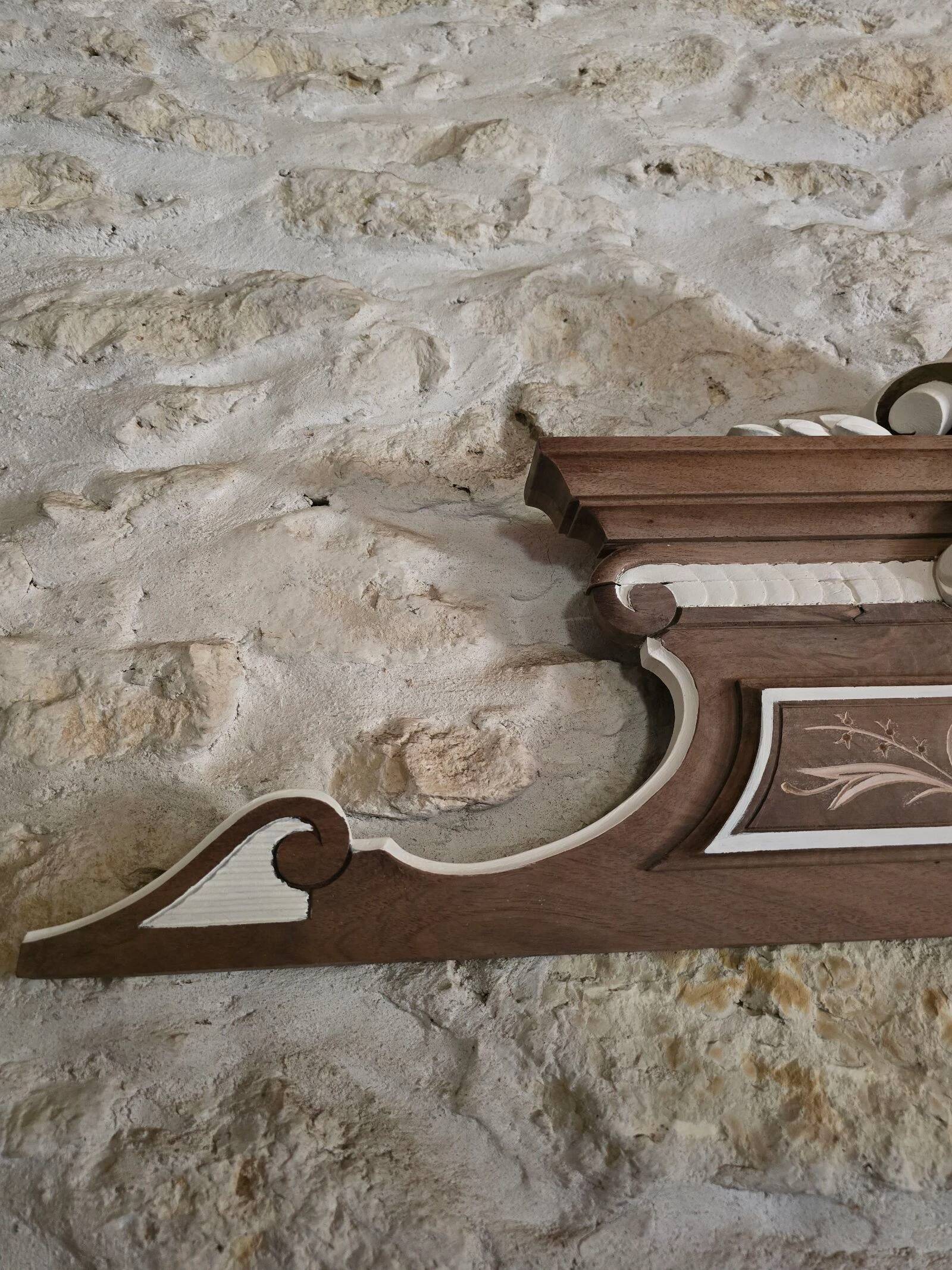 Old cornice in French neoclassical Louis XVI style.