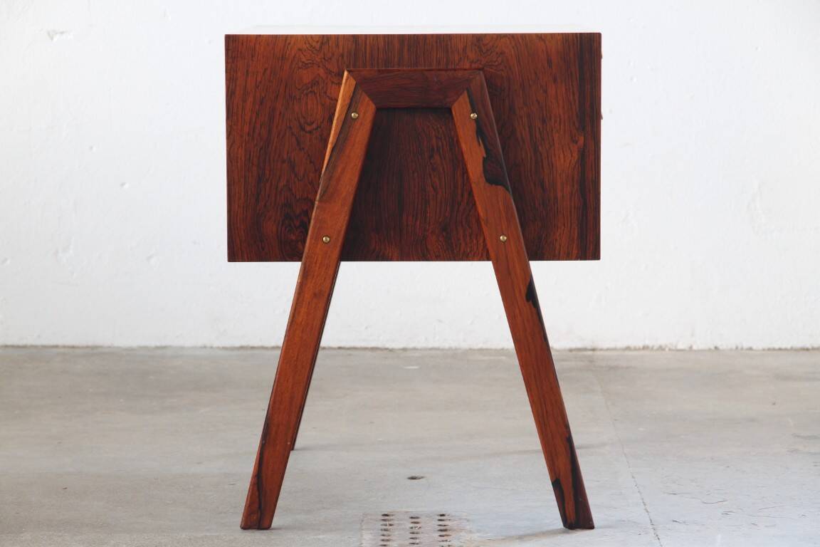 Vintage set of Danish rosewood bedside sewing nests attributed to Erling Torvits, 1960s