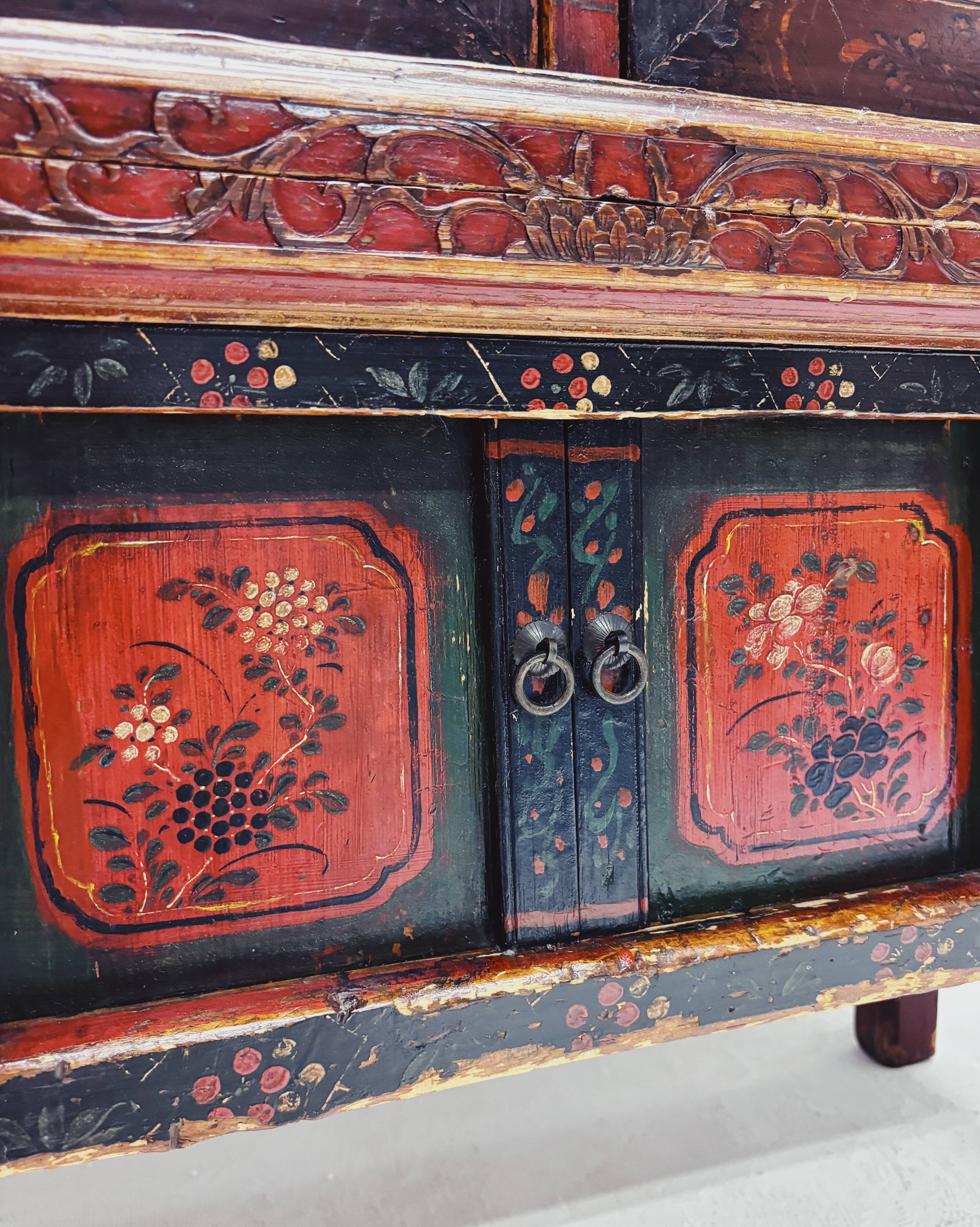 Vintage Chinese Hand-Painted Cabinet