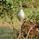 Art Deco aluminum and opaline up and down suspension