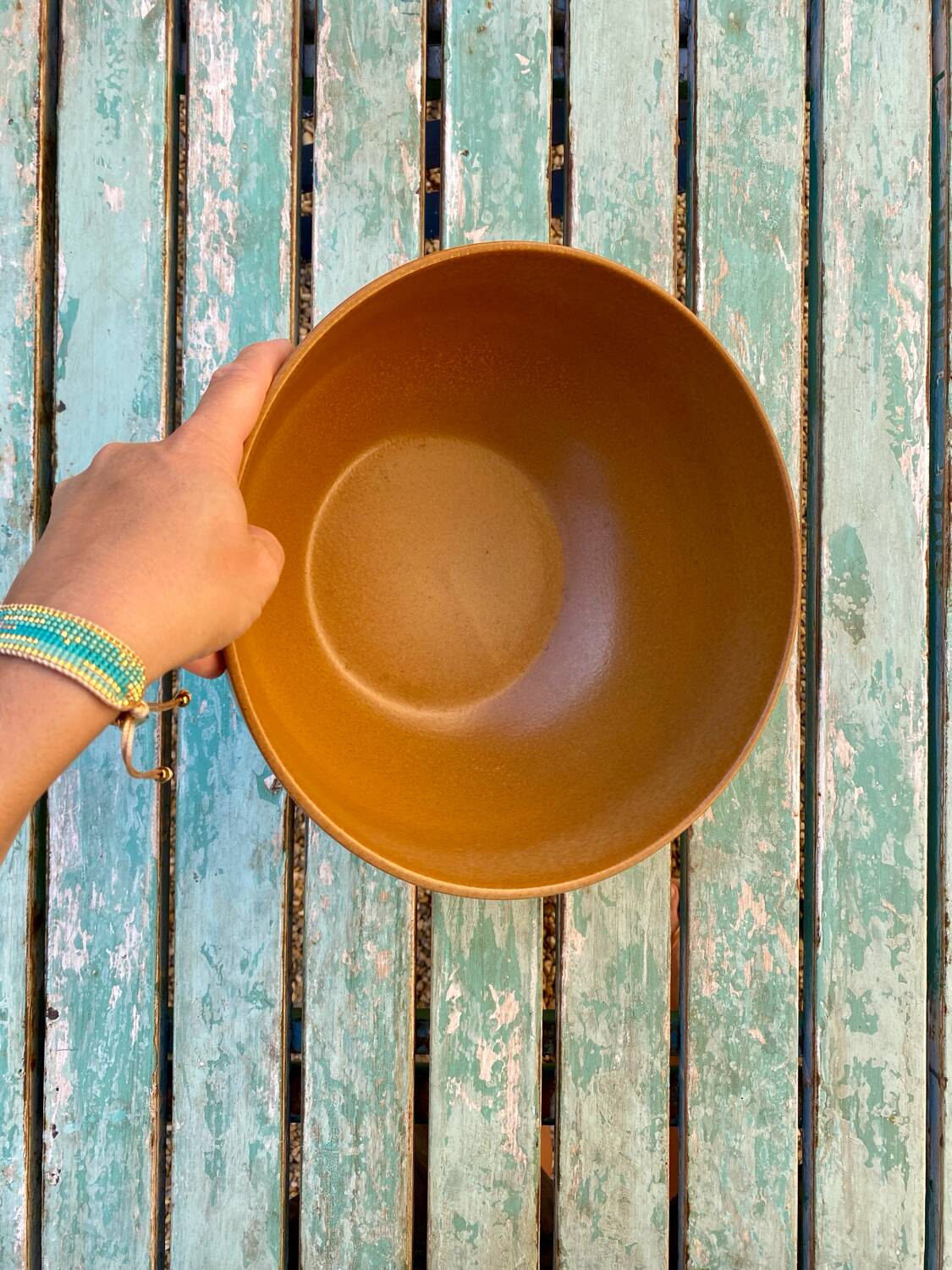 Large stoneware salad bowl