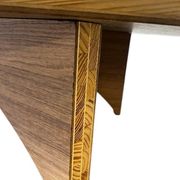 Table basse ovale rétro en bois