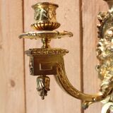 pair of gilt bronze wall lights signed by Etienne Giraud in Lyon