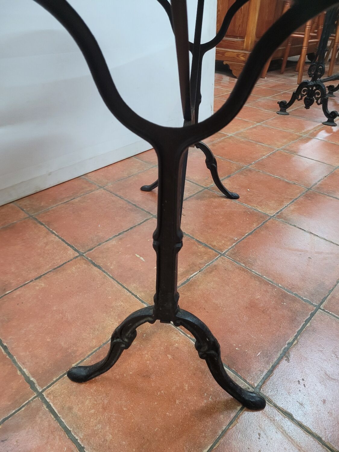 Bistro table marble top, 120×60cms