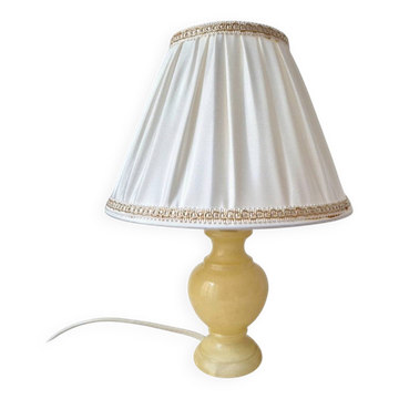 Lampe à poser vintage pied en albâtre '1970s -