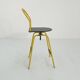 Il Bottone Yellow Adjustable and Swivel Bar Stool by Paolo Parigi for Heron Parigi, 1980