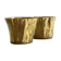 Pair of Kasper Mobach vases in pottery with golden glaze from the 1990s.