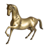 Vintage golden brass horse