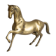 Vintage golden brass horse