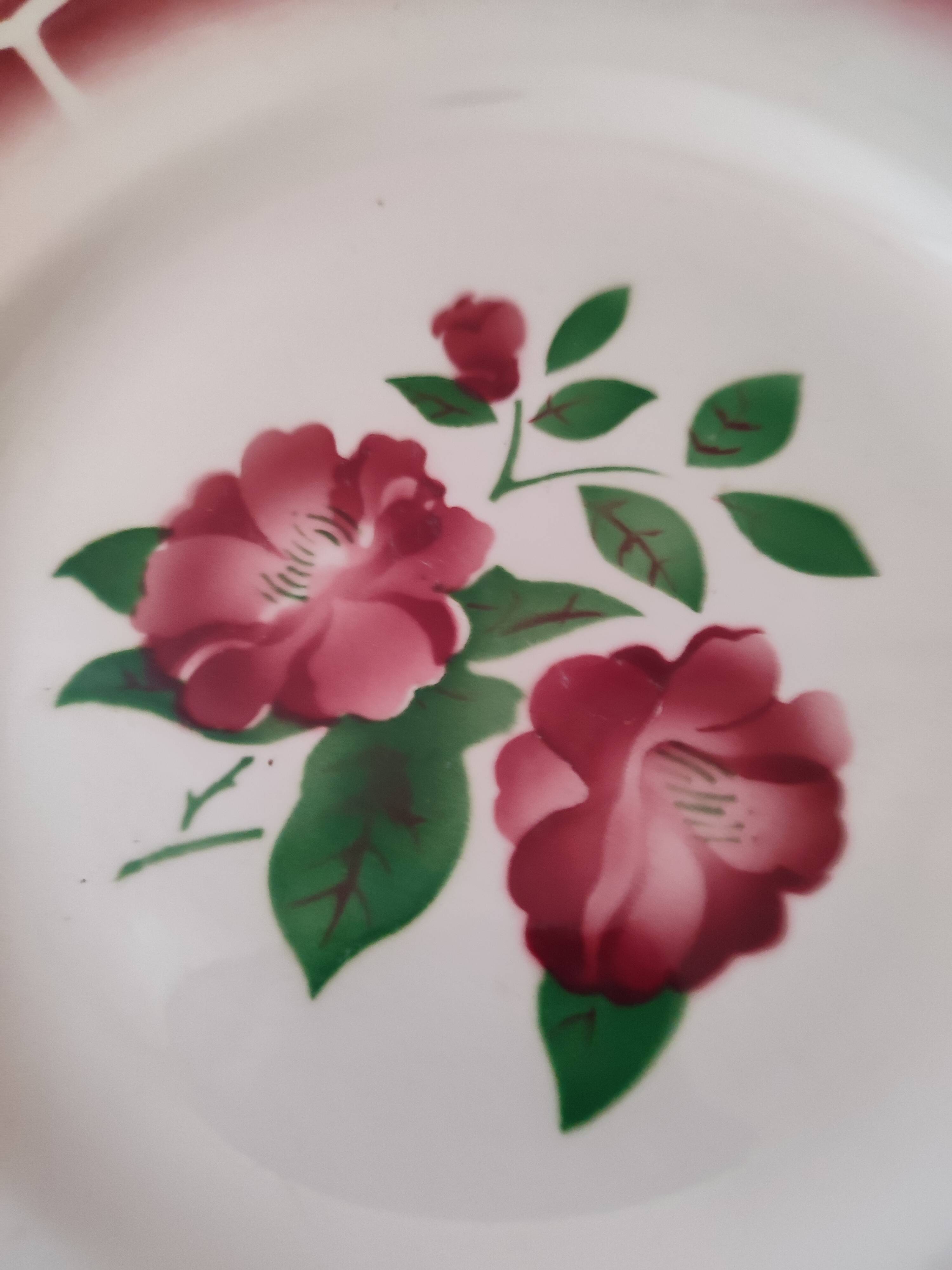 Set of 6 ceramic plates from Sarreguemines